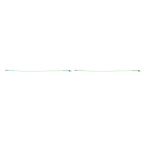 Wosthever Línea de pesca de acero antimordeduras, 10 Uds., líder de alambre de acero con accesorio de pesca giratorio, correa de núcleo de verde 20cm 1 Uds 2piezas
