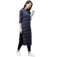 thumbnail image 2 of eloria Printed Women's Fashion Stylish Knee Length In Mandarin Neck Design Kurti Dress, 2 of 5