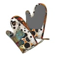 thumbnail image 5 of Hirioo Abstract Dalmatian Art for Silicone Oven Mitts for BBQ, Baking, Cooking, Set of 2, Heat Resistant 260℃, Non-Slip Kitchen Essentials, 5 of 6