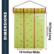 W4W Giant Sticky Fly Trap Roll - MAX Strength - Outdoor/Indoor - Non Toxic - for Flies and Other Bugs