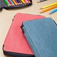 Global Art Canvas Pencil Case, 120Pencil Capacity, Steel Blue