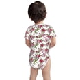 thumbnail image 5 of Daiia Lilies Flowers Printed Unisex-Baby Short Sleeve Onesies Bodysuits Baby Climbing Clothes Soft and Comfortable Romper with Expandable Shoulder Design-3 Months, 5 of 8