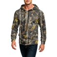 thumbnail image 3 of GrmtClth Mens Wrinkle Free Realtree Camouflage Hooded Sweatshirt Gentle Loungewear Loose Drawstring Kangaroo Pocket Casual Pullover Low Care Spring Fall Indoor Leisure Garment, 3 of 8