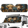 thumbnail image 2 of Yuyamidu Highland Cow Driving Windshield Sunshade for Wrangler TJ JK Windshield Sunshade Visor Mat for Jeep Wrangler TJ JK JKU 1996-2018 Sun Shade Screen Accessories, 2 of 7