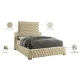 thumbnail image 5 of Meridian Furniture Sedona Rich Velvet Queen Bed in Cream, 5 of 6
