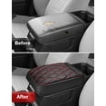 thumbnail image 5 of KBH Center Console Cover for 2024-2026 Toyota Tacoma & 2025 2026 Toyota 4Runner, Anti-Scratch Leather Middle Console Armrest Lid Cover Cushion Pad, 5 of 8