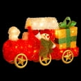 thumbnail image 2 of 23" Vibrantly Colored Christmas Decorative Train with Gift and Snowman Table Topper - Clear Lights, 2 of 2