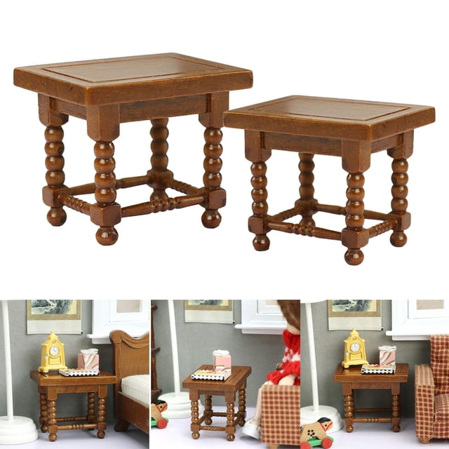 Paquete de 2 Simulación Mini 1:12 Casa de Mesas de de Muebles Suministros Adornos CUTICAT cafetera