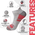 thumbnail image 4 of Nortag 6 Pairs Performance Socks for Women – Low Cut Running Socks with Cushioned Sole – Athletic Socks with Strong Arch Support, 4 of 5