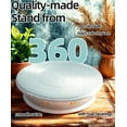 thumbnail image 5 of Cake Decorating Kit Baking Supplies Cake Turntable with 2 Frosting Straight Angled Spatula 3 Icing Smoother Scrapers Baking Accessories Tools for Beginners and Pros, White, 5 of 7