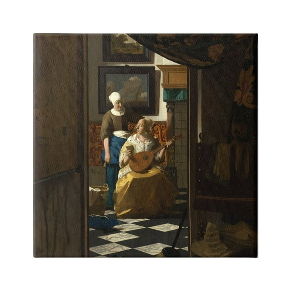 Stupell Industries The Love Letter Johannes Vermeer Classical Portrait Painting Painting Gallery Wrapped Canvas Print Wall Art, Design by one1000paintings