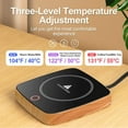 thumbnail image 3 of GSLUUK Coffee Mug Warmer, Coffee Cup Warmer for Desk with 3 Temperature Control 104℉/122℉/131℉, Coffee Warmer with Auto Shut off for Coffee Milk Tea Beverage (Brown), 3 of 6