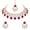 Rose Purple, variant on Exquisite Indian Bollywood Wedding Silver Plated Choker Necklace Set