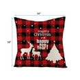 Christmas Throw Pillow Covers Set of 2, SEGMART Breathable Linen Throw