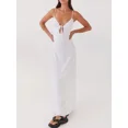 thumbnail image 2 of Sleeveless Spaghetti‑Strap Long Dress With Front Tie‑Up and Back Cutout, Loose‑Fit Summer Dress for Women, 2 of 9