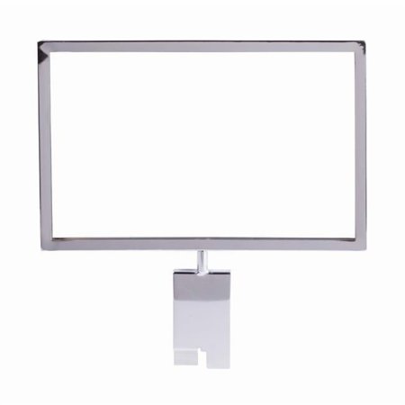 8 in. H x 11 in. W Chrome Metal Sign Holder for Gridwall (Pack of 12)