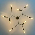 thumbnail image 4 of Nautical 9 Holder Mid Century Chandelier Brass Ceiling Sputnik Chandelier Decor, 4 of 5