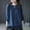 Blue, variant on Qulqfy Womens Shirts 3/4 Length Sleeve Knitting Cotton Spring Shirts Fall Button Crew Neck Pure Tops Fall Blouses for Women 0