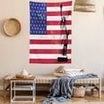 thumbnail image 2 of NYC Decor Wall Hanging Tapestry, Statue of Liberty and USA Flag in Retro Style Enlightening the World Famous Icon Artwork, Bedroom Living Room Dorm Accessories, 40 X 60 Inches, by Ambesonne, 2 of 5