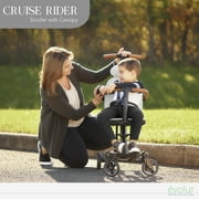 Evolur Cruise Rider Stroller with Canopy, Easy to Carry Travel Stroller, Koala Gray