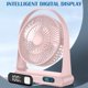 thumbnail image 4 of Ventilador pequeño de escritorio USB, miniventilador portátil de carga con pantalla digital y luz nocturna para el hogar., 4 of 7