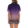 thumbnail image 3 of Yazoeia Ensemble de Pyjama pour Femmes, Ensemble de Pyjama à Manches Courtes Boutonné, Ensemble de Shorts et Hauts pour Femmes CJB12-62648, 3 of 6