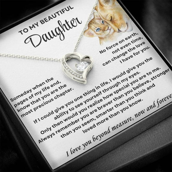 Daughter Forever Love Necklace, You are the most precious chapter
