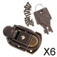 thumbnail image 1 of Candado Vintage clásico chino de aleación de 4xZinc con llaves y tornillos coleccionables 6 piezas, 1 of 7