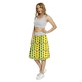 thumbnail image 3 of Women's Ethnic Vintage Geometric A-line Printed Skirt Casual Wear, S, Yellow Fern Green White, by Ambesonne, 3 of 6