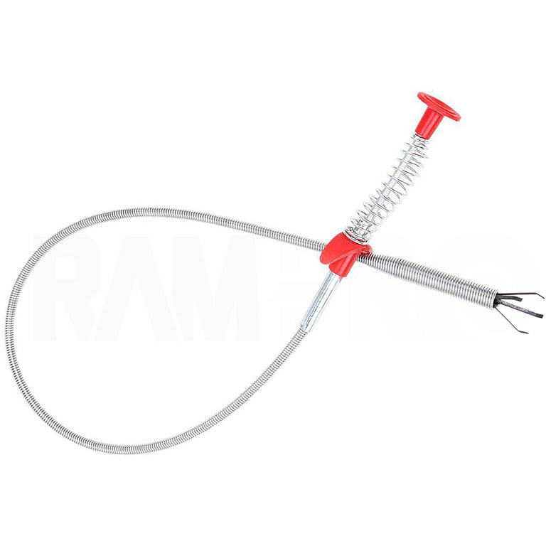 51Toilet Auger Clog Remover Tool with Grabber Flexible Toilet Snake  Grabber Unclogger Tool, Four-Claw Picker, Stainless Steel Telescoping Rod,  For Pick/Grab Objects Clogged in Toilet Pipes/Drain 