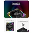 thumbnail image 4 of PC Case Fan, 120 mm PC Fan, ARGB Cooler Case Silent Fan Support Speed and Temperature Control, 4 of 5