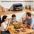 thumbnail image 7 of HoninJoy 12 QT Air fryer with Flex Basket, Air Fryer with Visible Cooking Window and 50PCS Air Fryer Liners, 8 Presets Cookings with Digital LED Touchscreen, Nonstick and Dishwasher-Safe, NEW, 7 of 7