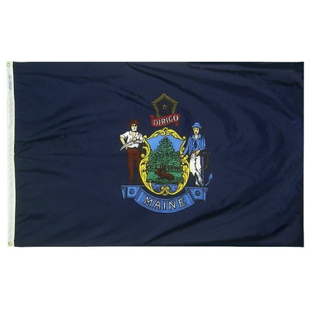 Solarmax Nylon State Flag - Maine State Flag 3x5 ft. Nylon Official State Design Specifications.