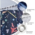 thumbnail image 4 of Kids Whale Sea Animal Shower Curtain for Bathroom Decor 84Wx72H Blue Ocean Cartoon Underwater Turtle Octopus Fish Funny Marine Art Printed Fabric Polyester Waterproof 12 Pack Plastic Hooks, 4 of 6