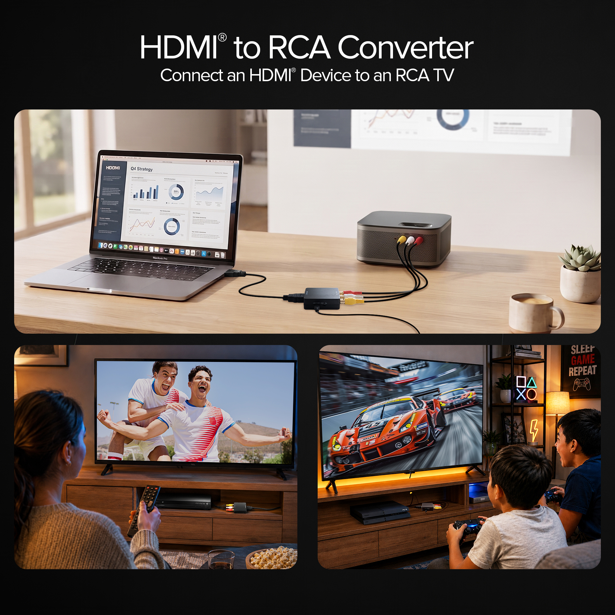 onn HDMI to Composite AV Adapter with USB Cable photo 6