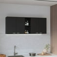 thumbnail image 4 of FM FURNITURE Winslow Wall Cabinet Two Shelves Engineered Wood Black, 4 of 10