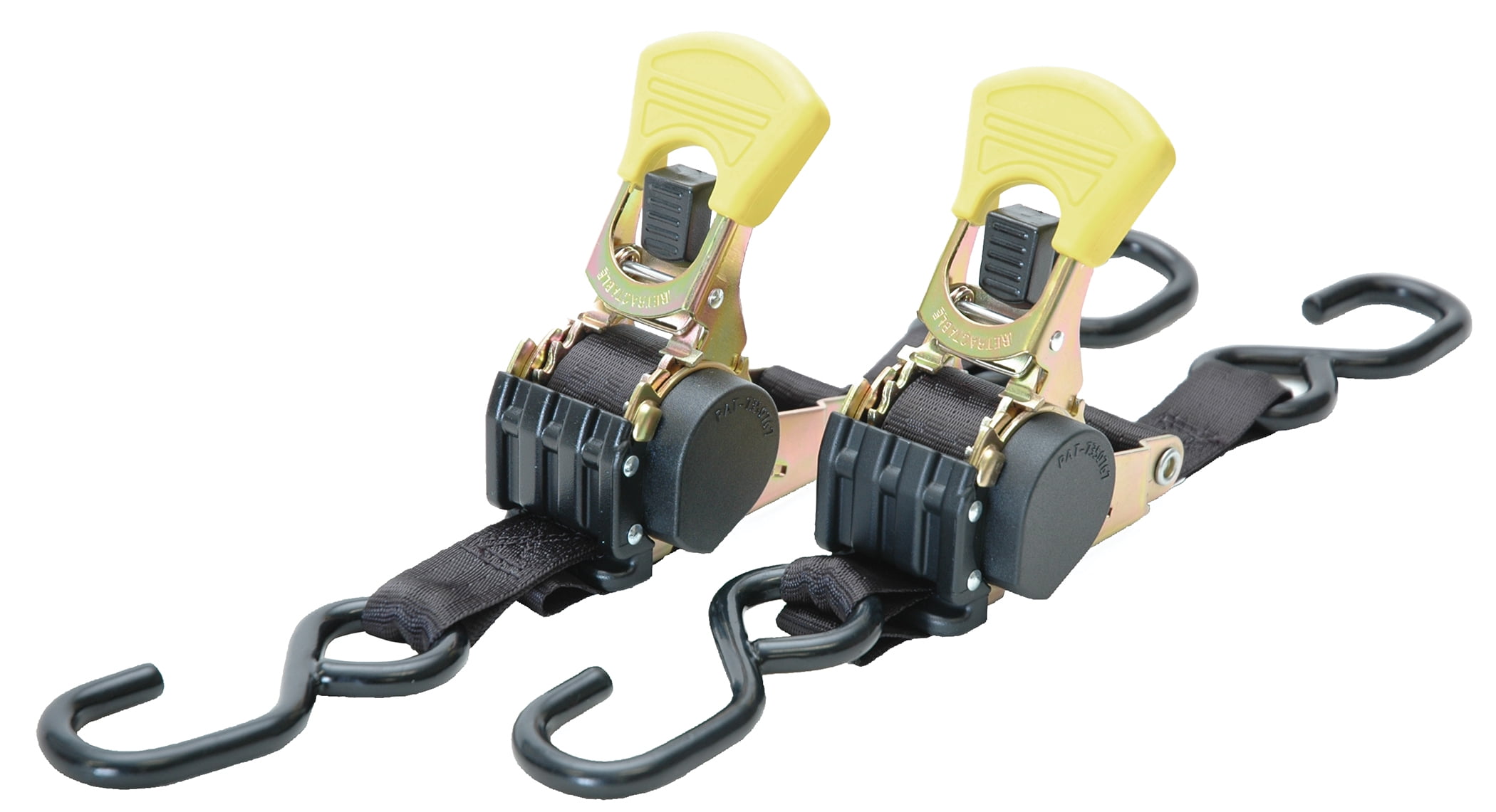 Pro Grip 330420 6' Black Retractable Ratchet Tie Down 2 Count Walmart