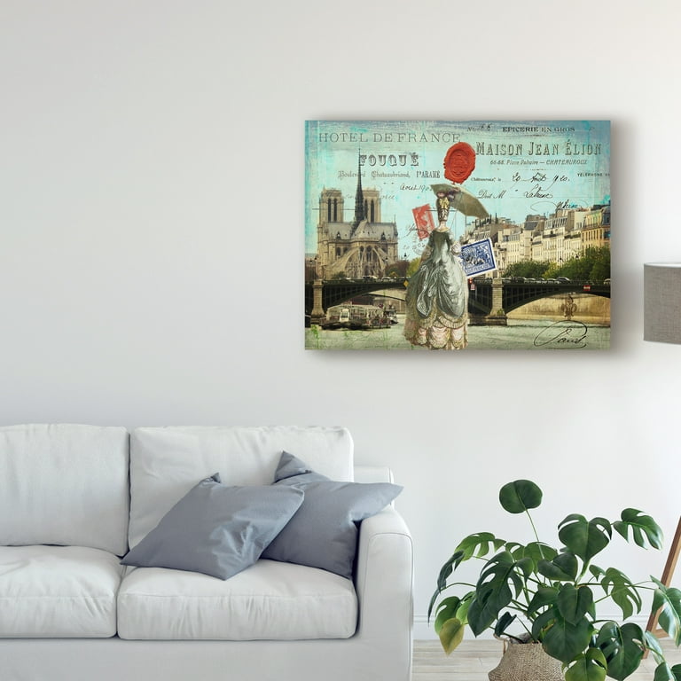 Trademark Fine Art 'Postcards of Paris VI' Canvas Art by Sandy Lloyd