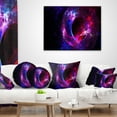thumbnail image 4 of Designart Far Spherical Galaxy Purple - Abstract Throw Pillow - 16x16, 4 of 5