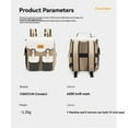 thumbnail image 2 of Cwatcun D171 DSLR Camera Backpack with Customizable Partition Storage, Quick Side Access, Dual Large-Capacity Front Pockets, Hidden Cup Holder & Trolley Case Strap - 420D Washed Twill, 31x26.5x15cm,, 2 of 6