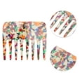 thumbnail image 2 of Unique Bargains 1 Pc Portable Marble Wide Tooth Comb Colorful Acetate Sheet, 2 of 5