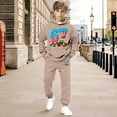 thumbnail image 2 of Boys Tracksuit Rap 67 Print Hooded Sweatshirt Jogger Pants Casual Comfortable Pullover Playful 2 Piece Outfits 8-9 Y, 2 of 5
