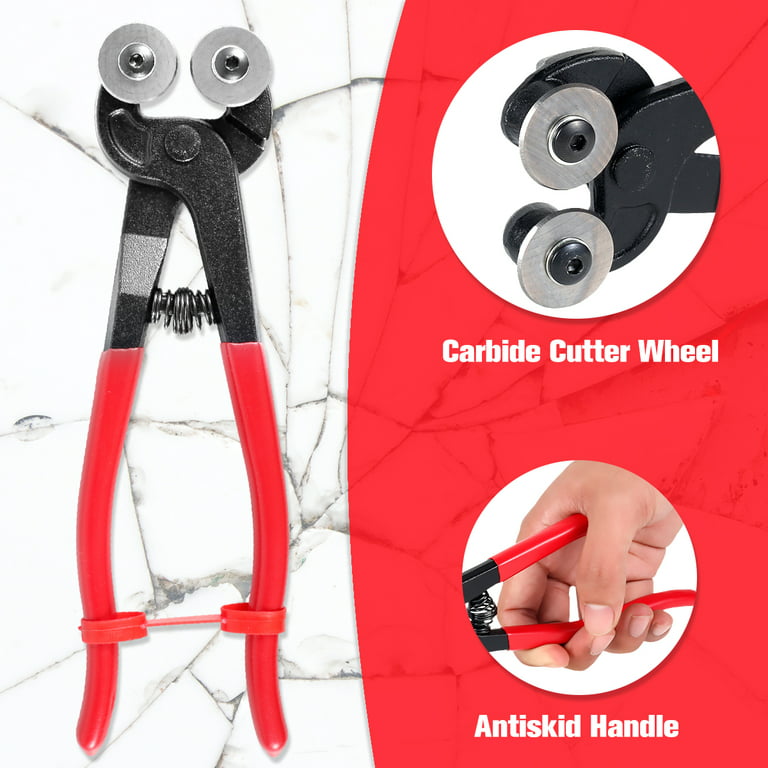 Hilitchi 12pcs Heavy Duty Stained Glass Tools Mosaic Wheeled Tile Nipper and Cutter Pliers Diamond Coated Handle Grinding Tool at MechanicSurplus.com