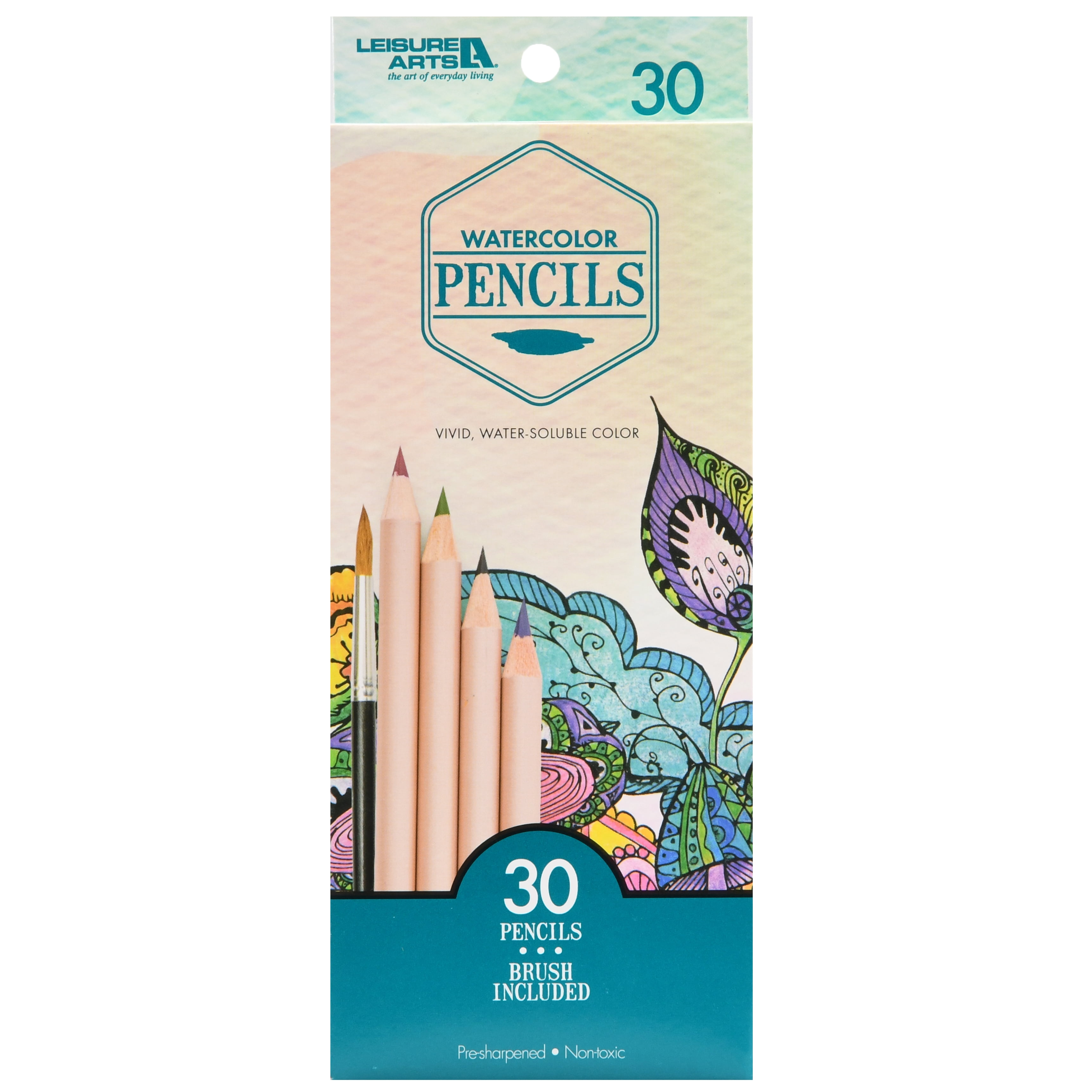 Leisure Arts Watercolor Pencils 30 Count Walmart Com