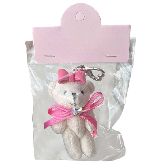 Fogun Bear/ Keychain Soft Plush Keyring Adorable Bag Pendant for Women Girls Lovely Couple Key Rings Ornament