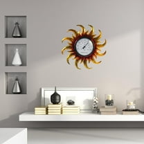 Mobestech Sun Shape Wall Thermometer, High Precision, Assorted Color, Iron and Plastic, Indoor Use