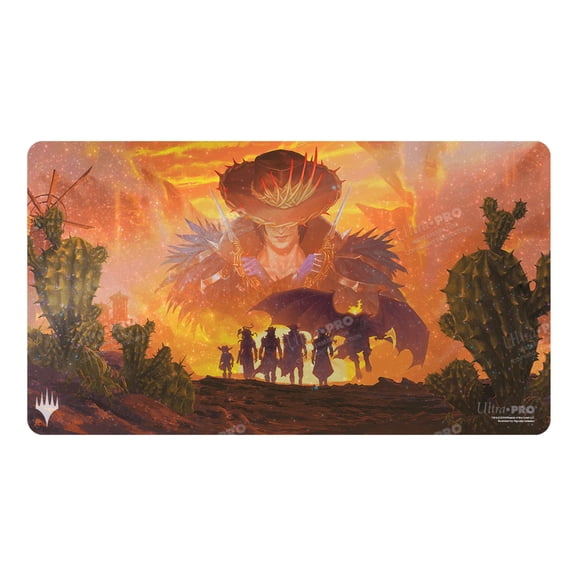 Outlaws of Thunder Junction Gang Silhouette AR Enhanced Holofoil Standard Gaming Playmat for Magic: The Gathering