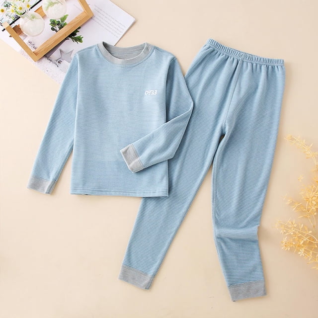 Cowsor Pyjamas 2 Pcs pour Filles et Garçons en Coton Biologique Chaud pour Enfants