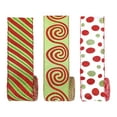 thumbnail image 7 of Dserfhy 5 Yards Christmas Wired Ribbon 2.48" Red Green Polka Dot/Stripe/Swirl Christmas Wrapping Ribbon for Xmas Tree Wreath Bow Gift Wrapping DIY Crafts, 7 of 7