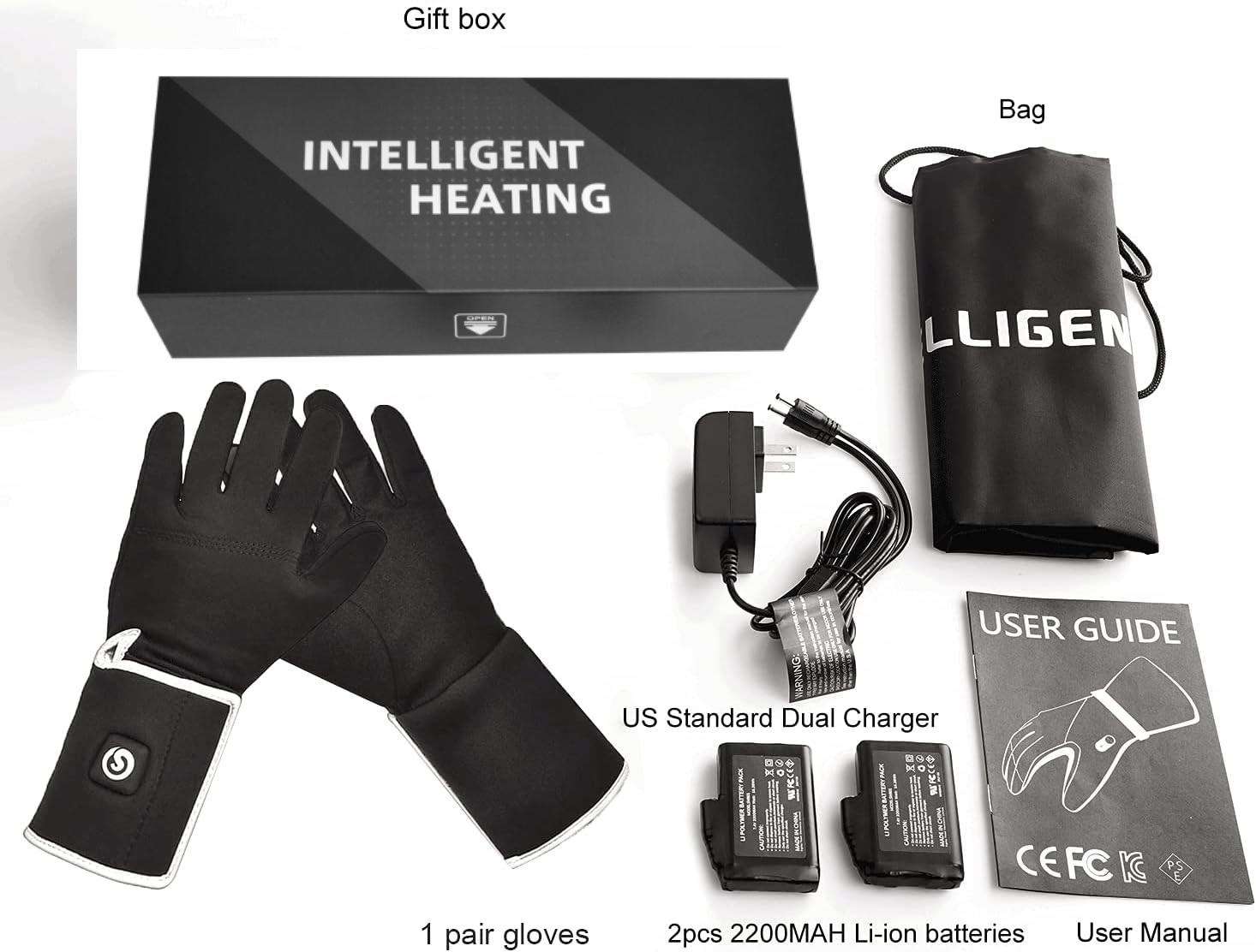 SNOW DEER Heated Glove Liners Men Women,Rechargeable Battery Heated Motorcycle Ski Snow Warmer Gloves